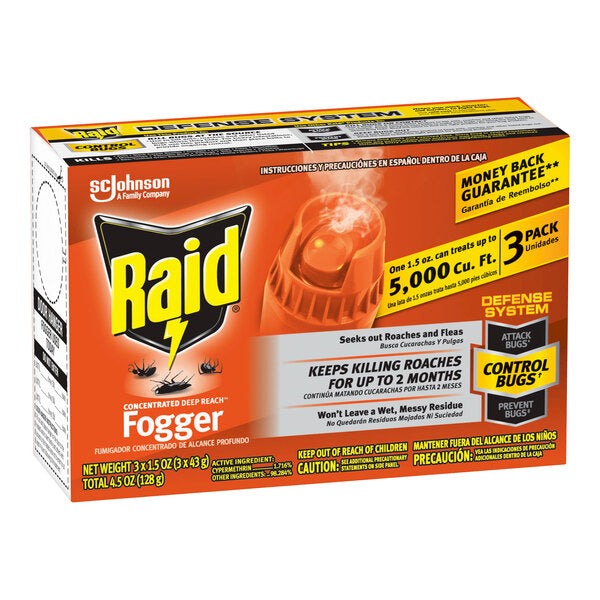 Fogger Insect Killer Aerosol - RAID FOGGER Concentrated Deep Reach