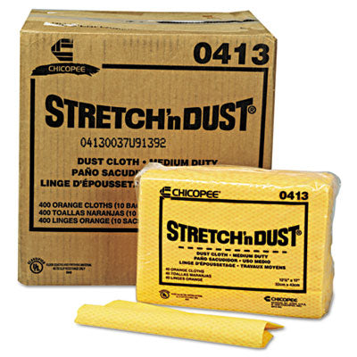 STRECH N' DUST - CHICOPEE Stretch 'n Dust Cloths, 12.6 x 17, Yellow