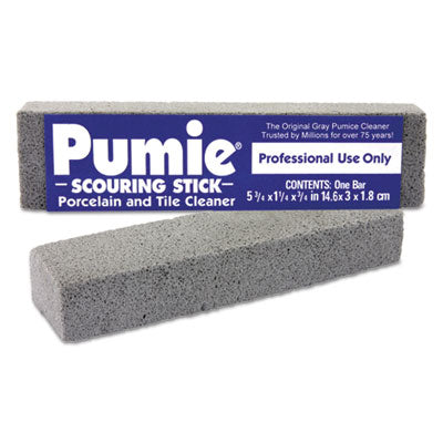 C-PUMIE SCOURING STICK / Porcelain & Tile Cleaner - PUMIE Scouring Stick, 6.75 x 1.25, Gray