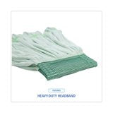 MOP HEAD GREEN MICROFIBER MD - Microfiber String Mop Looped End Wet Mop Head, Medium, Green