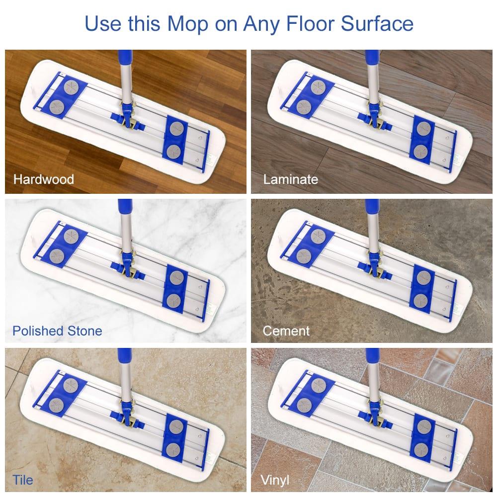 FRAME 5"x 18" FLAT MOP LOCKABLE - Lockable Frame for Microfiber Flat Mop System, 18"