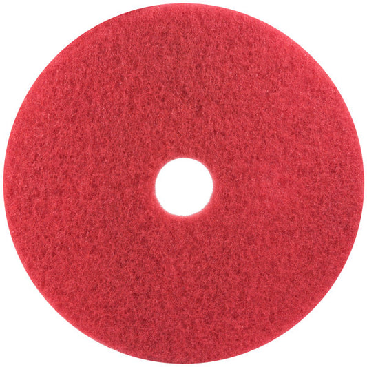 20" Floor Pad Red Buff PB (5/Case) / PRO-BRANDS Red Buffing Floor Pad - 17"