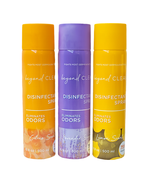 16.9 oz Disinfectant Air Spray Lemon - Beyond Clean Disinfectant Spray (Lemon Scent) 16.9 Oz/500ml