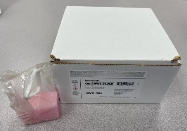 Toilet Bowl Para Deodorizer Block, Cherry Scent, 4 oz, Pink, (12/Box) - Boardwalk BWK-B04BX Toilet Bowl Blocks, Cherry, Solid, 4oz, (Pack of 12)