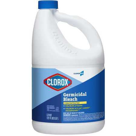Disinfectant, Bleach, 121oz 3/CT - CLOROX Germicidal Bleach, 121 oz. Unscented, (3 PACK CASE)