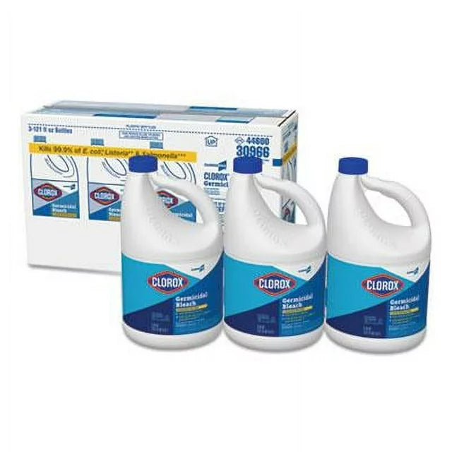 Disinfectant, Bleach, 121oz 3/CT - CLOROX Germicidal Bleach, 121 oz. Unscented, (3 PACK CASE)