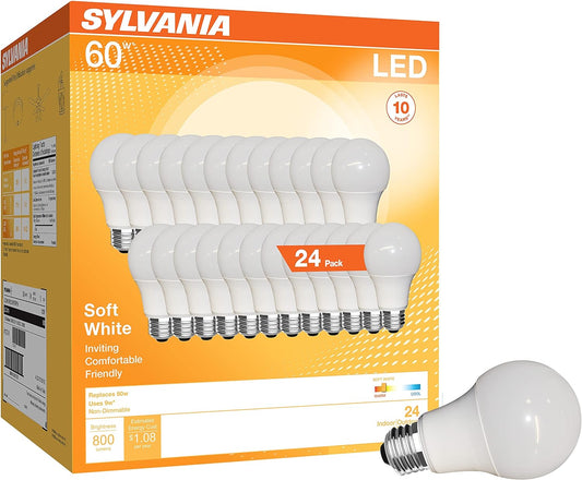 LED Daylight A19 - SYLVANIA ECO LED A19 Light Bulb, 60W Equivalent, 750 Lumens, Non-Dimmable, Frosted, 5000K Daylight