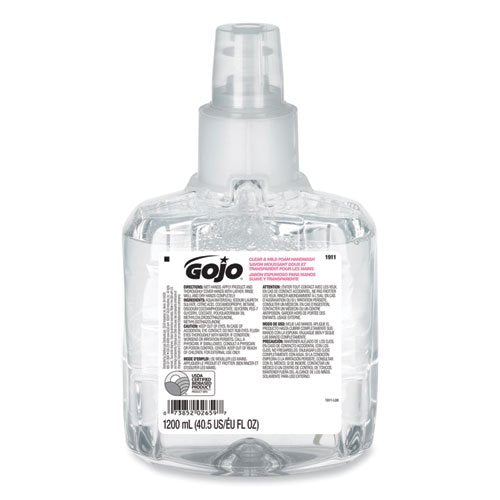 Gojo Foam Soap 1200 ml - Gojo® LTX-12 Clear Mild Foam Handwash Refill - 40.6 fl oz/1200 mL - (2-Pack/Case)