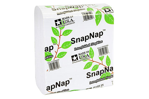 Interfolded Napkins, 2-Ply - White Interfolded Dispenser Napkins (SnapNap by Elegant Essentials) IFNW6000