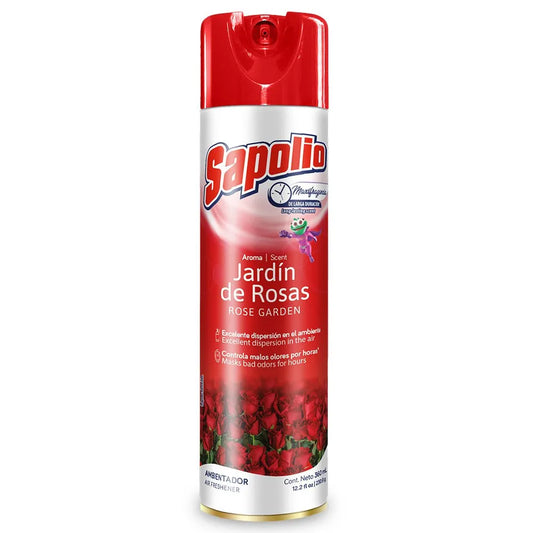 SAPOLIO JARDIN DE  ROSAS 12 oz - Sapolio Jardin de Rosas/Rose Garden, Air Freshener Spray Scent, 12oz/360 mL