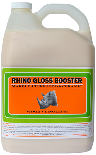 RHINO GLOSS BOOSTER 1 Gal. - Marble, Terrazo, Ceramic, Wood, Water-based Acrylic Solution to Protect & Enhance Polished Surfaces