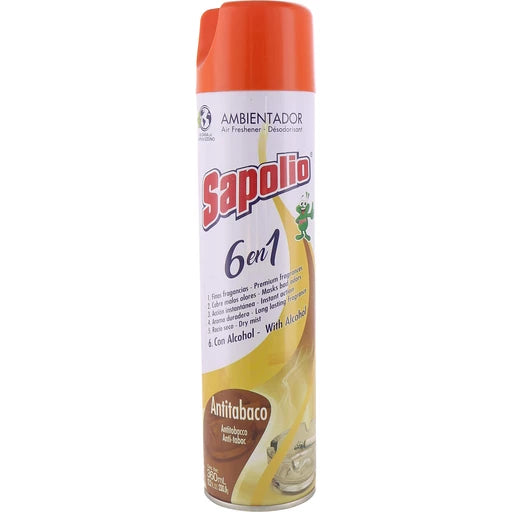 Sapolio Anti Tabaco - Sapolio 6 en 1 Air Freshener, Antitabaco Fragance, 12.2 Fl/Oz