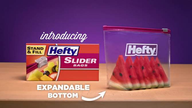Slider Bags, 1 Qt, 2.5 mil 35 - Hefty Freezer Slider Quart, Storage Slider Bags 1Qt. / (35Bags/Case)