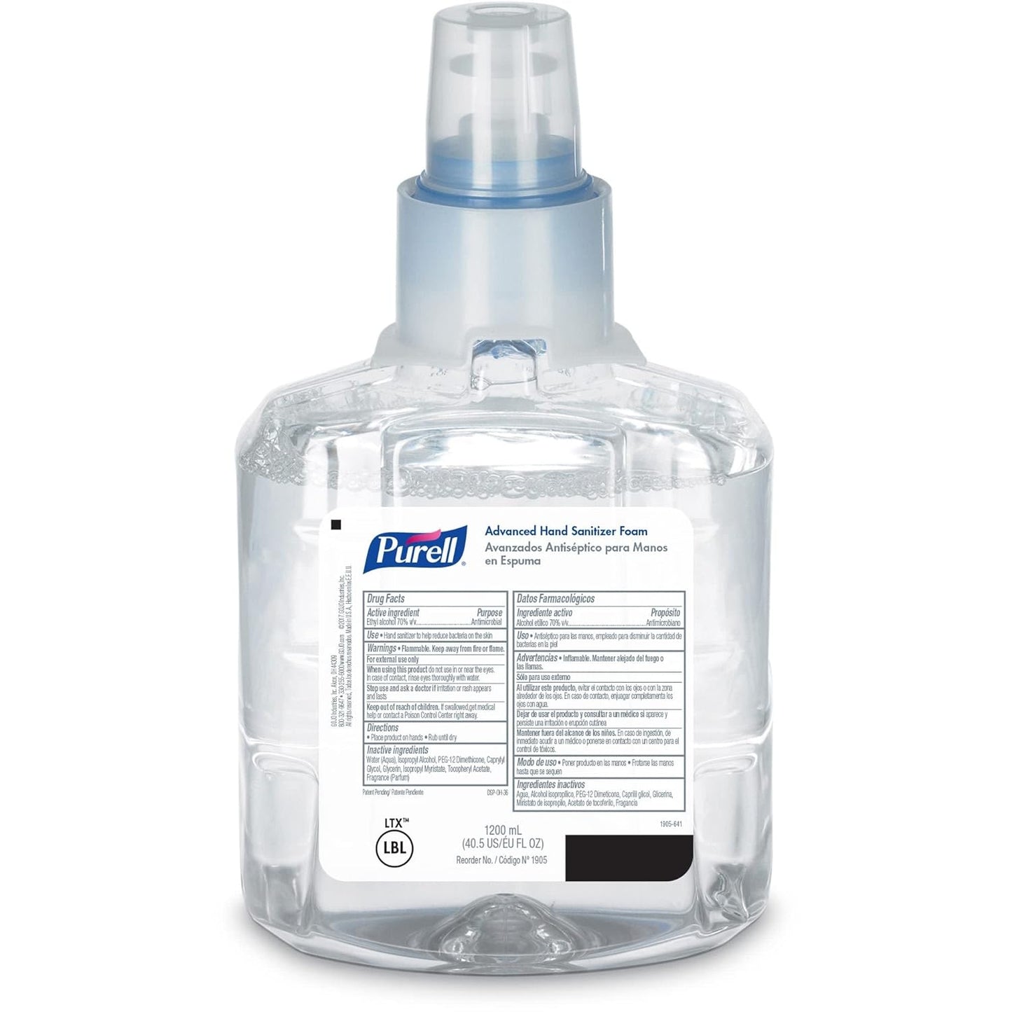 Purell LTX Foam 1905 - PURELL® Advanced Hand Sanitizer Foam, 1200 mL Refill for PURELL® LTX-12™ Dispenser
