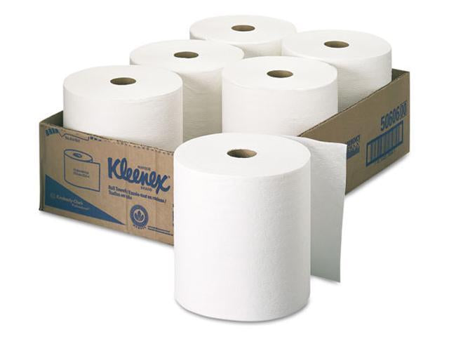 Kleenex Hard Roll Paper 8x600 50606, Kleenex Hard Roll Paper Towels (Case of 6)