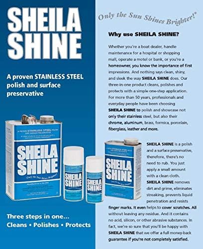 CAN SHEILA SHINE - Sheila Shine, Stainless Steel Polish & Surface Preservative, Residue & Streak Free (1 Gal.)