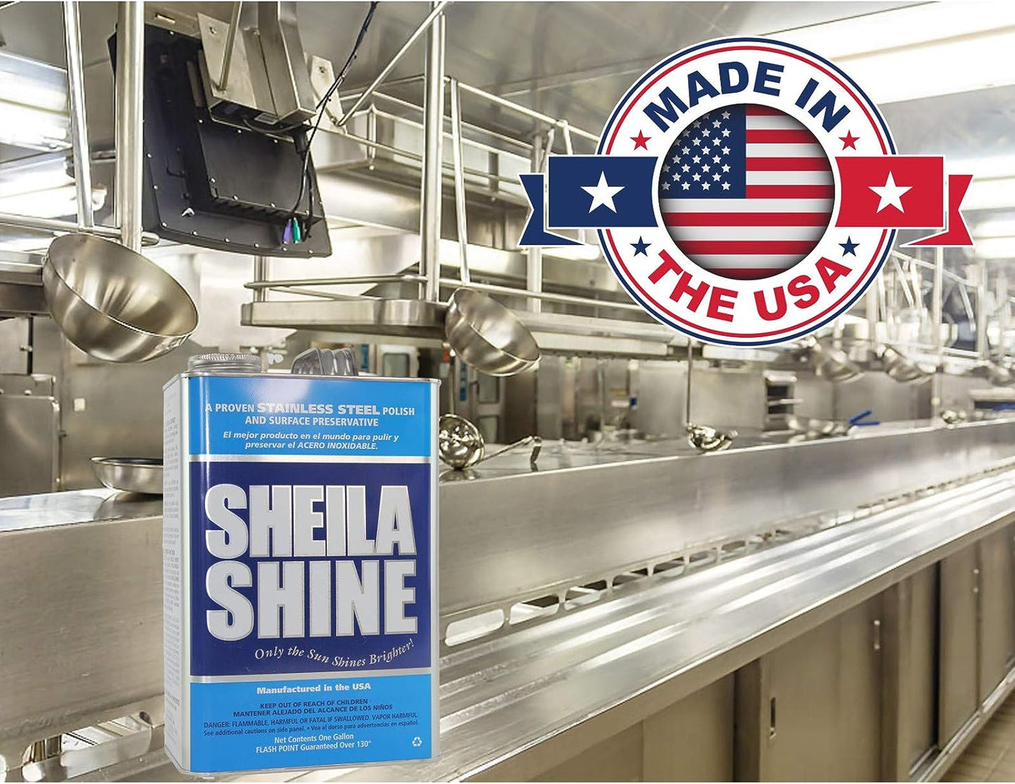 CAN SHEILA SHINE - Sheila Shine, Stainless Steel Polish & Surface Preservative, Residue & Streak Free (1 Gal.)