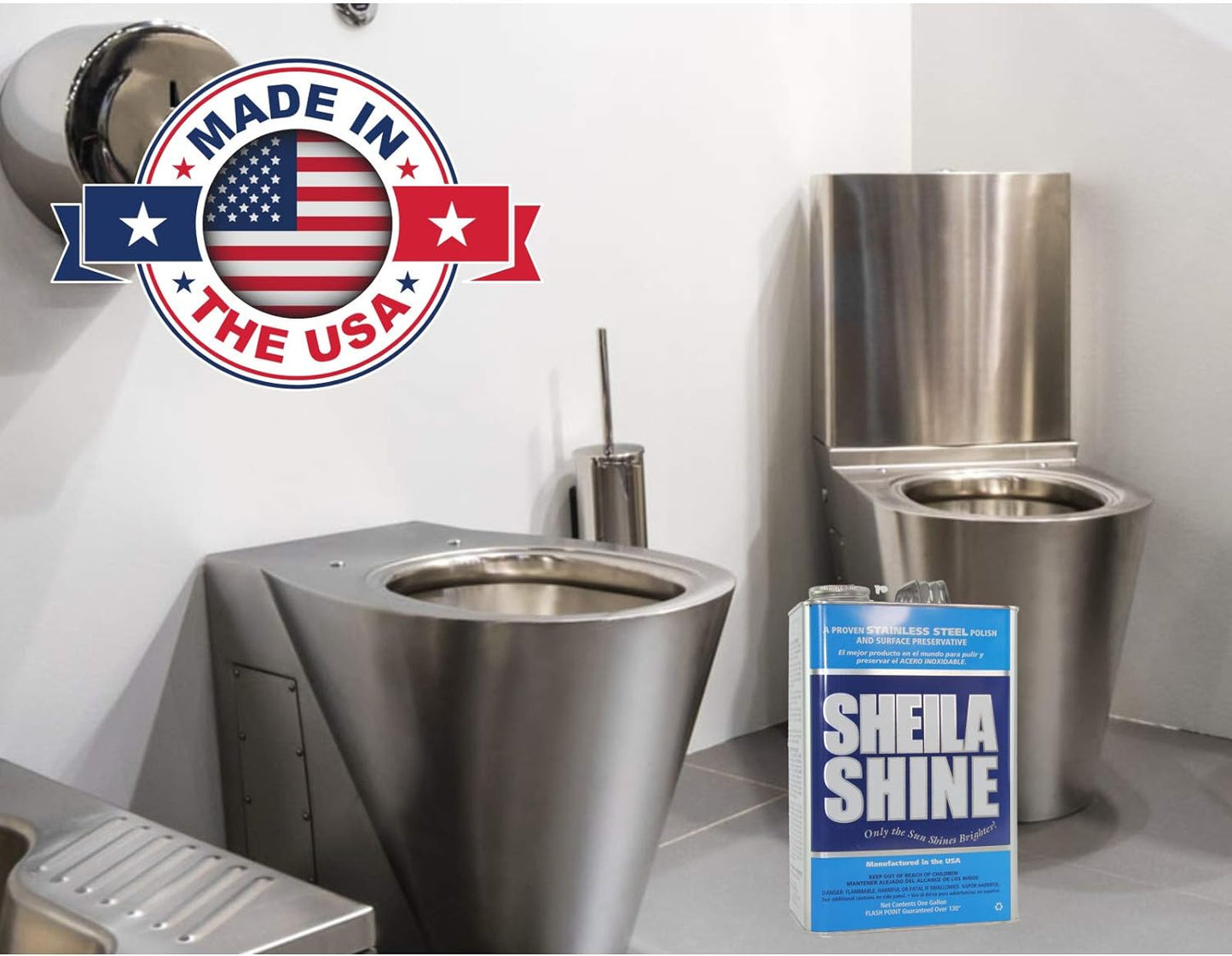 CAN SHEILA SHINE - Sheila Shine, Stainless Steel Polish & Surface Preservative, Residue & Streak Free (1 Gal.)