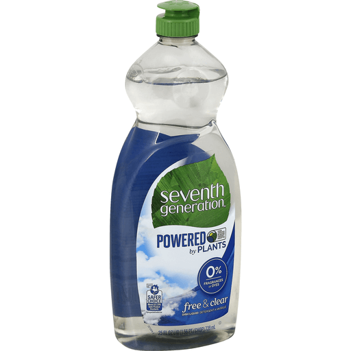 Natural Dishwashing Liquid - Seventh Generation Free & Clear, Dish Liquid Soap, Powered by Plants, (25 oz)