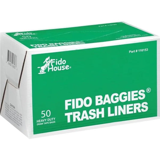 Fido baggies Pet Waste Liner 50 - Fido House® Fido Baggies® 13 Gallon Pet Waste Liners, (Package Of 50)