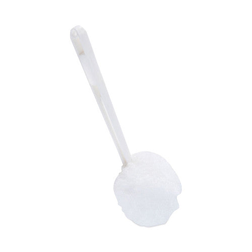 TOILET BOWL SOFT BRUSH - Boardwalk BWK-00160 Deluxe Bowl Mop, 10" Handle, 2" diameter Head, Plastic, White, WC Brush