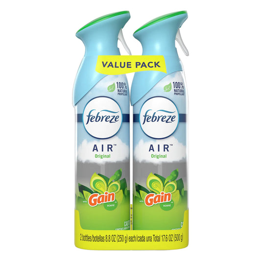 Febreze AIR, Gain Original, 8.8 - Febreze Air Freshener, with Gain Scent, Original Scent, (Value Pack of 2), 8.8 fl oz each