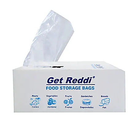 10 x 8 x 24 FOOD SERVICE ROLL BAGS - Get Reddi SAC Poly Food Bags 18LBS, 10x8x24, Food Storage Bags