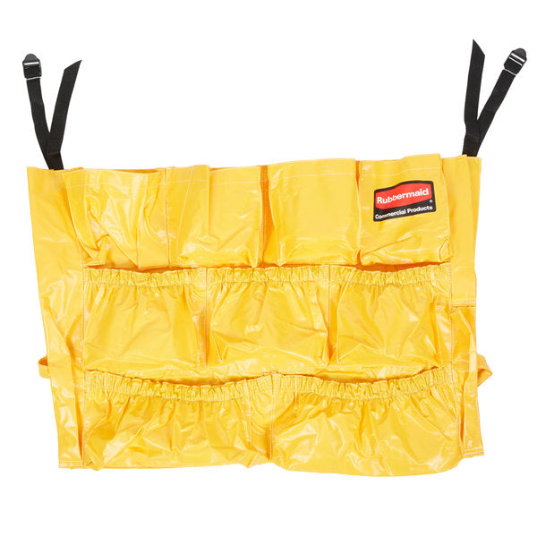 BRUTE YELLOW CADDY BAG - Rubbermaid FG264200YEL BRUTE 12 Pocket, Yellow Caddy Bag for 32 and 44 Gallon Trash Cans