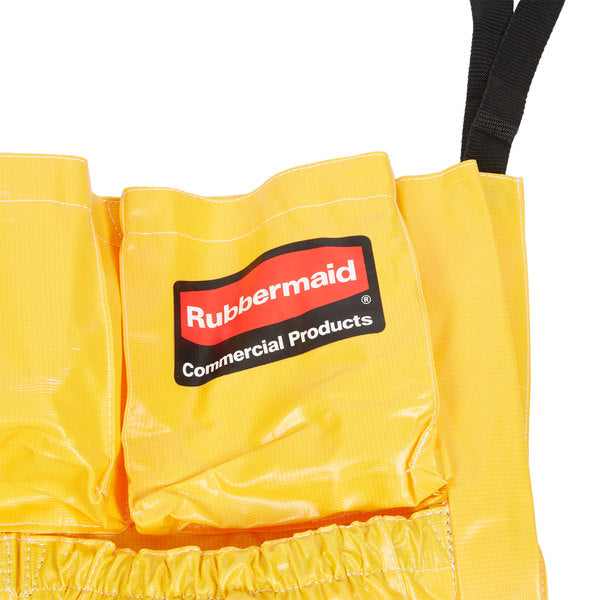 BRUTE YELLOW CADDY BAG - Rubbermaid FG264200YEL BRUTE 12 Pocket, Yellow Caddy Bag for 32 and 44 Gallon Trash Cans