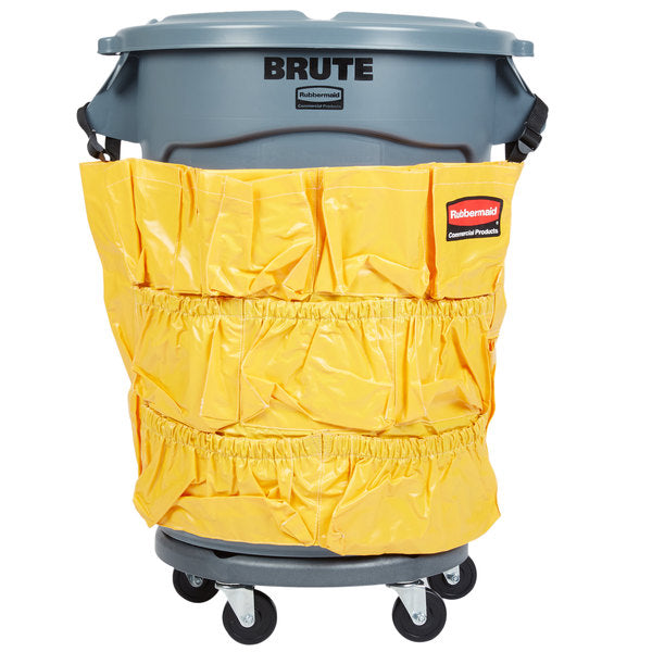 BRUTE YELLOW CADDY BAG - Rubbermaid FG264200YEL BRUTE 12 Pocket, Yellow Caddy Bag for 32 and 44 Gallon Trash Cans