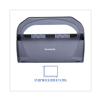 Dispenser, Seat-Cover BLK - Toilet Seat Cover Dispenser, 17.25 x 3.13 x 11.75, Smoke Black, BWKTS510SBBWEA
