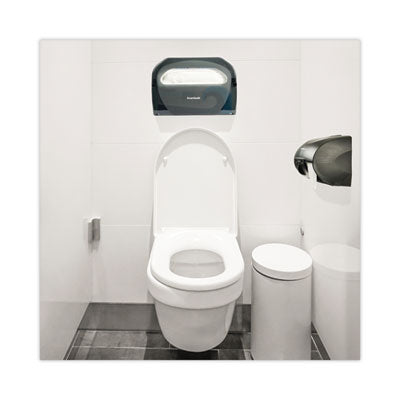 Dispenser, Seat-Cover BLK - Toilet Seat Cover Dispenser, 17.25 x 3.13 x 11.75, Smoke Black, BWKTS510SBBWEA