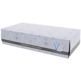 FACIAL TISSUE (30 BOXES/100)- Victoria Bay Facial Tissue 7.67X8.25 IN 2PLY White Flat Box Premium 100 Sheets/Pack 30 Packs/Case
