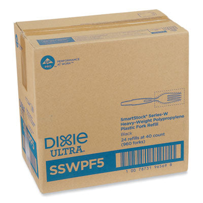 Wrapped Heavy-Weight Fork / DIXIE SmartStock Wrapped Heavy-Weight Cutlery Refill, Fork, Black, 960/Carton