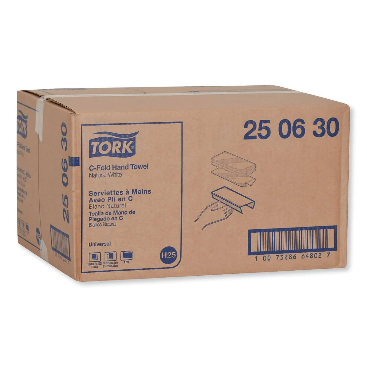 C-Fold Hand Towel Tork - Tork C-FOLD HAND TOWEL, 1-PLY, 10.13 X 12.75, NATURAL WHITE, (150/PACK, 16 PACKS/CARTON)