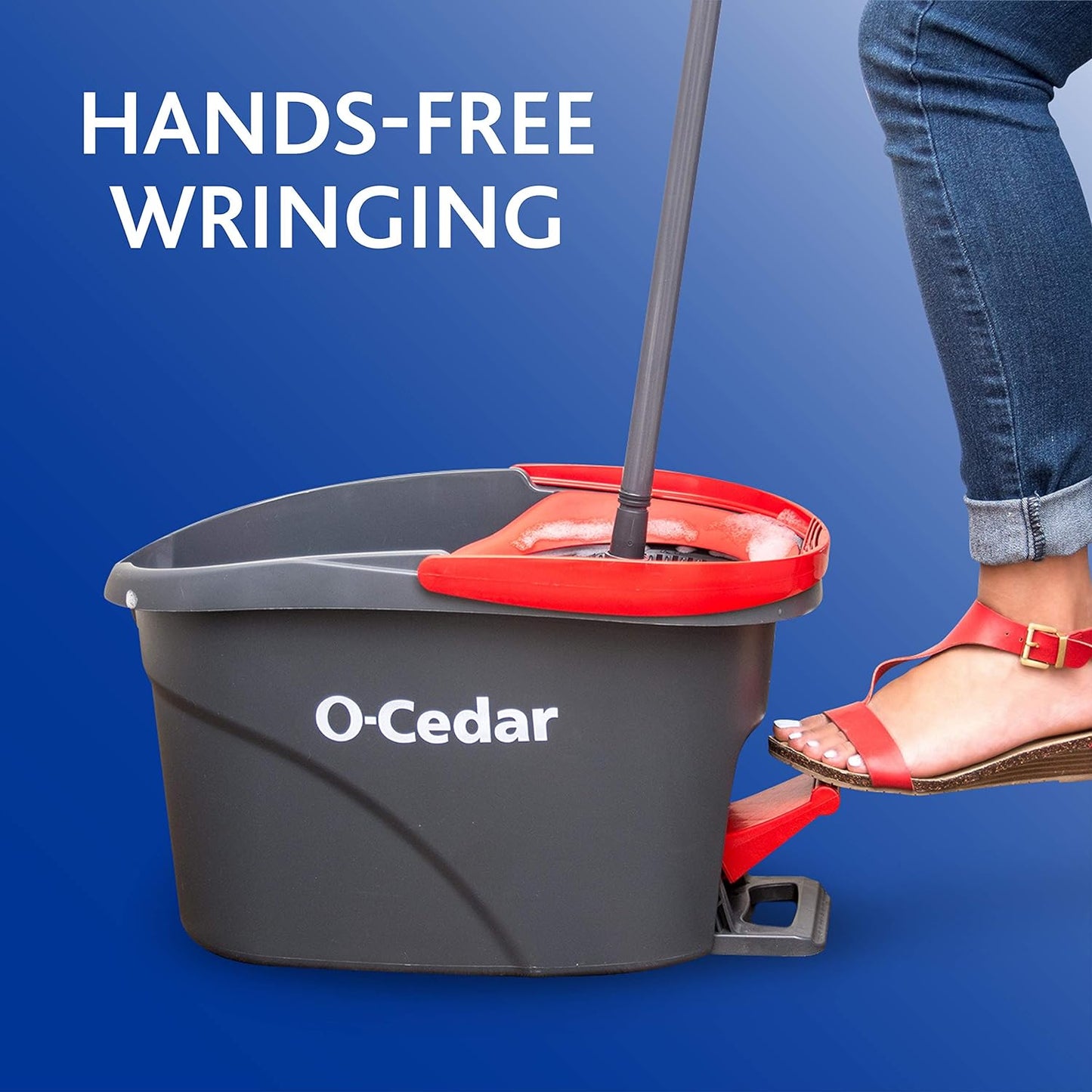 SPIN BUCKET W/HANDLE & M MOP / O-Cedar Easywring Microfiber Spin Mop & Bucket Floor Cleaning System
