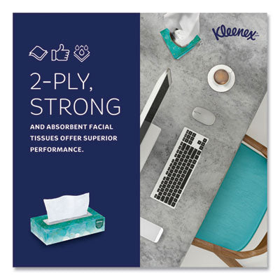 KLEENEX FACIAL TISSUE 36 BX/ CS - Kleenex® White Facial Tissue for Business, 2-Ply, White, Pop-Up Box, 100 Sheets/Box, 36 Boxes/Carton