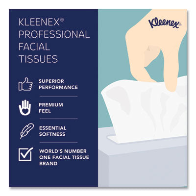KLEENEX FACIAL TISSUE 36 BX/ CS - Kleenex® White Facial Tissue for Business, 2-Ply, White, Pop-Up Box, 100 Sheets/Box, 36 Boxes/Carton