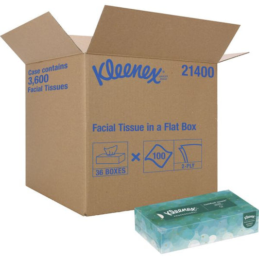 KLEENEX FACIAL TISSUE 36 BX/ CS - Kleenex® White Facial Tissue for Business, 2-Ply, White, Pop-Up Box, 100 Sheets/Box, 36 Boxes/Carton