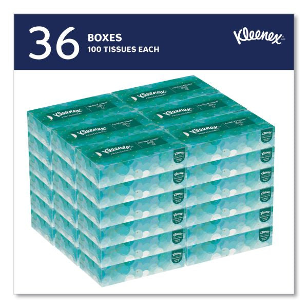 KLEENEX FACIAL TISSUE 36 BX/ CS - Kleenex® White Facial Tissue for Business, 2-Ply, White, Pop-Up Box, 100 Sheets/Box, 36 Boxes/Carton
