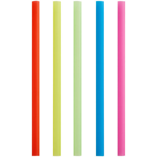 8 1/2" Colossal Neon Unwrapped Straw 500/cs - Choice 8 1/2" Colossal Neon Unwrapped Straw