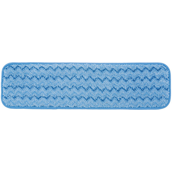 HYGEN™ 18" Blue Microfiber Q410 - Rubbermaid HYGEN FGQ41000BL00 18" Blue Microfiber Hook & Loop Wet Mop Pad