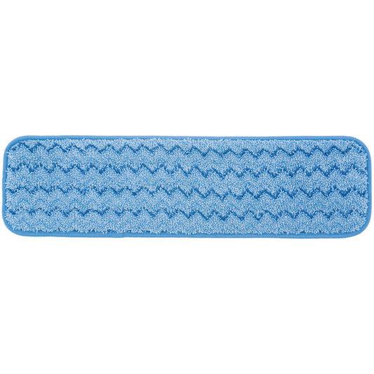 HYGEN™ 18" Blue Microfiber Q410 - Rubbermaid HYGEN FGQ41000BL00 18" Blue Microfiber Hook & Loop Wet Mop Pad