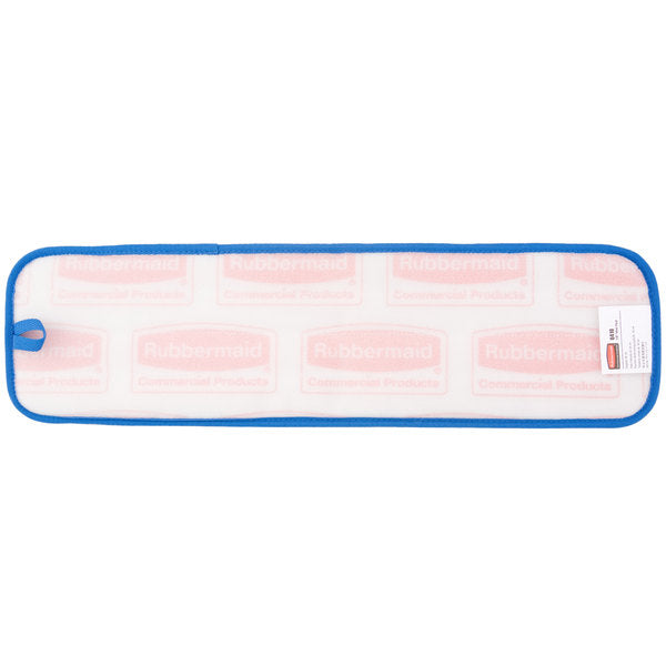 HYGEN™ 18" Blue Microfiber Q410 - Rubbermaid HYGEN FGQ41000BL00 18" Blue Microfiber Hook & Loop Wet Mop Pad