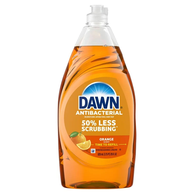 Dawn Ultra Antibacterial, Dishwashing Liquid Dish Hand Soap Orange, 28 Fl Oz