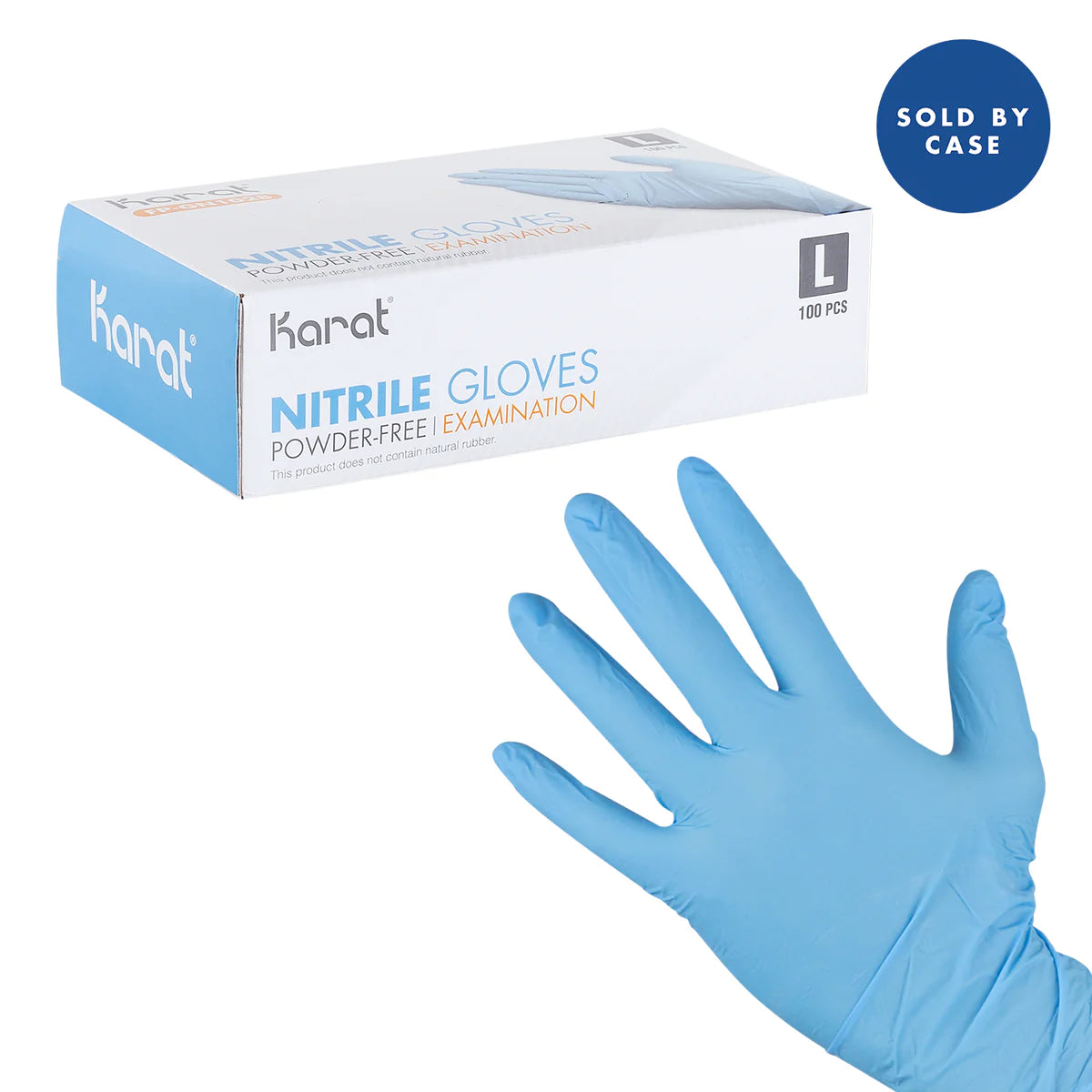 GLOVES BLUE NITRILE PF SIS L