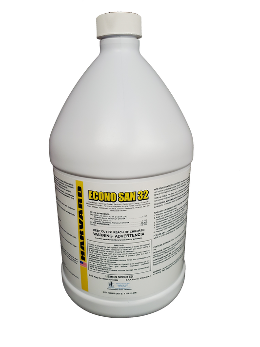 ECONO SAN 32,  1 Gal. - Harvard Econo San 32 / Economy Disinfectant Detergent (Lemon) 1 Gal.
